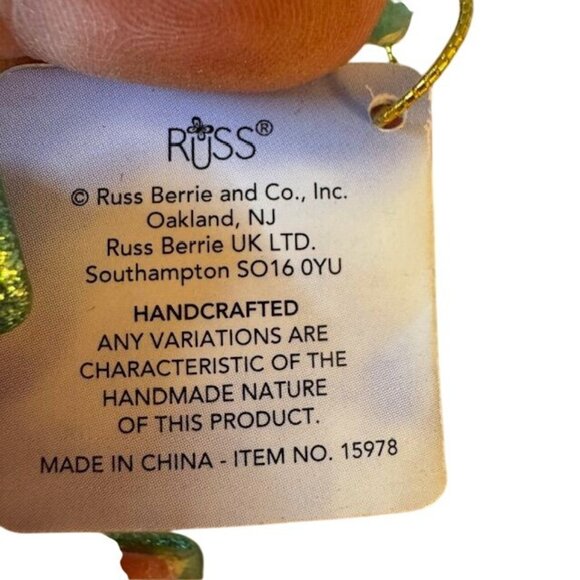 Russ Angel Of The Month August Figurine With Gladiolus Flower Glass Ornament - Picture 7 of 8